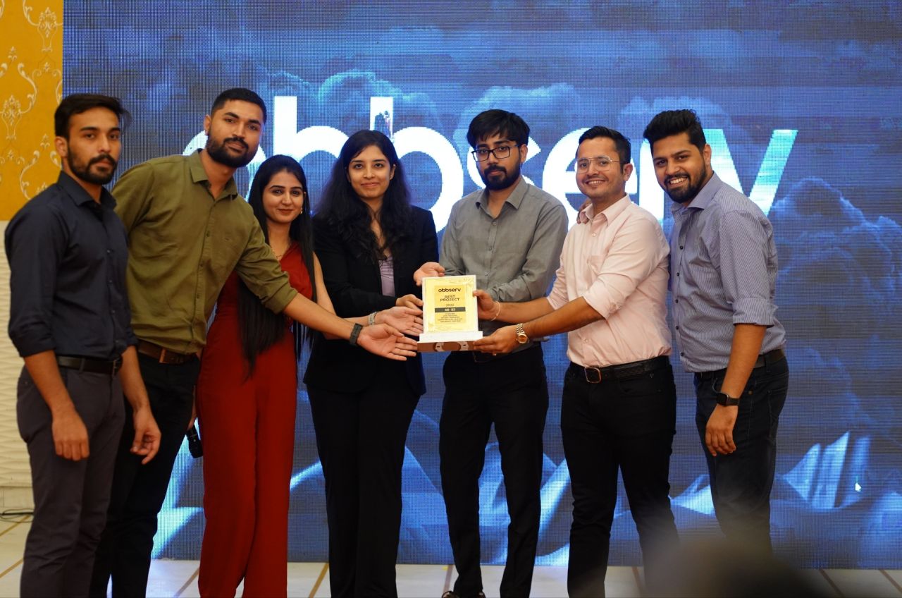 Best Project Award — team celebration